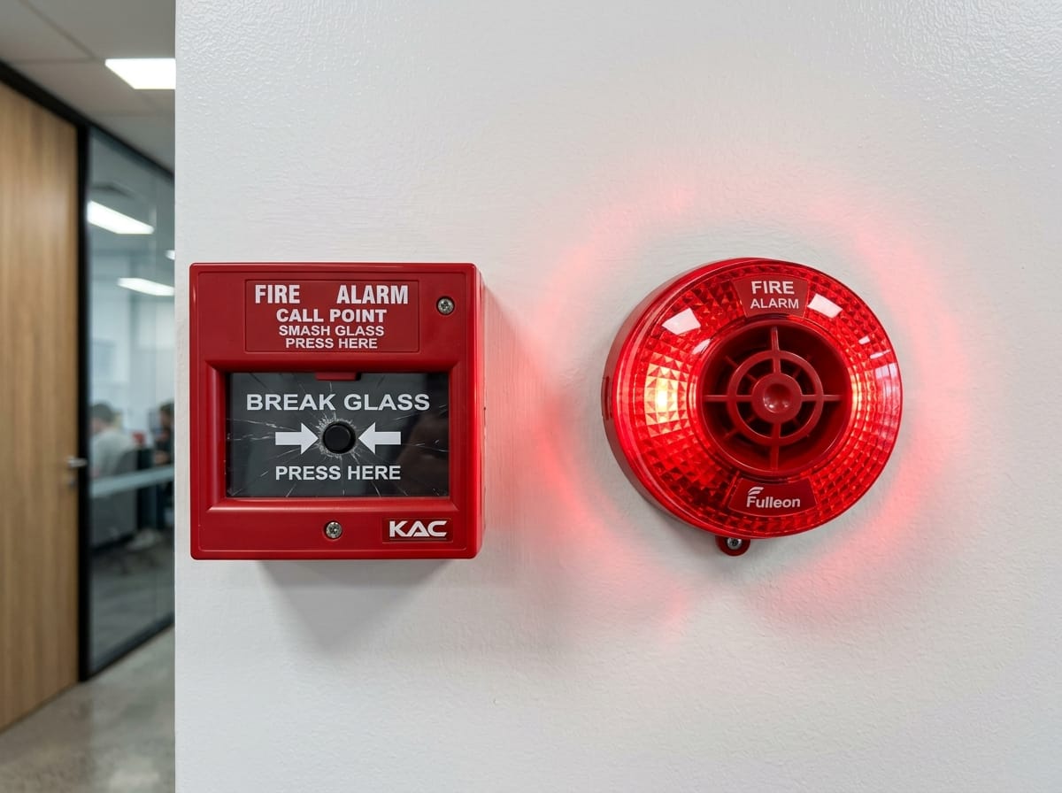 Manual Call Point and Flashing Sounder