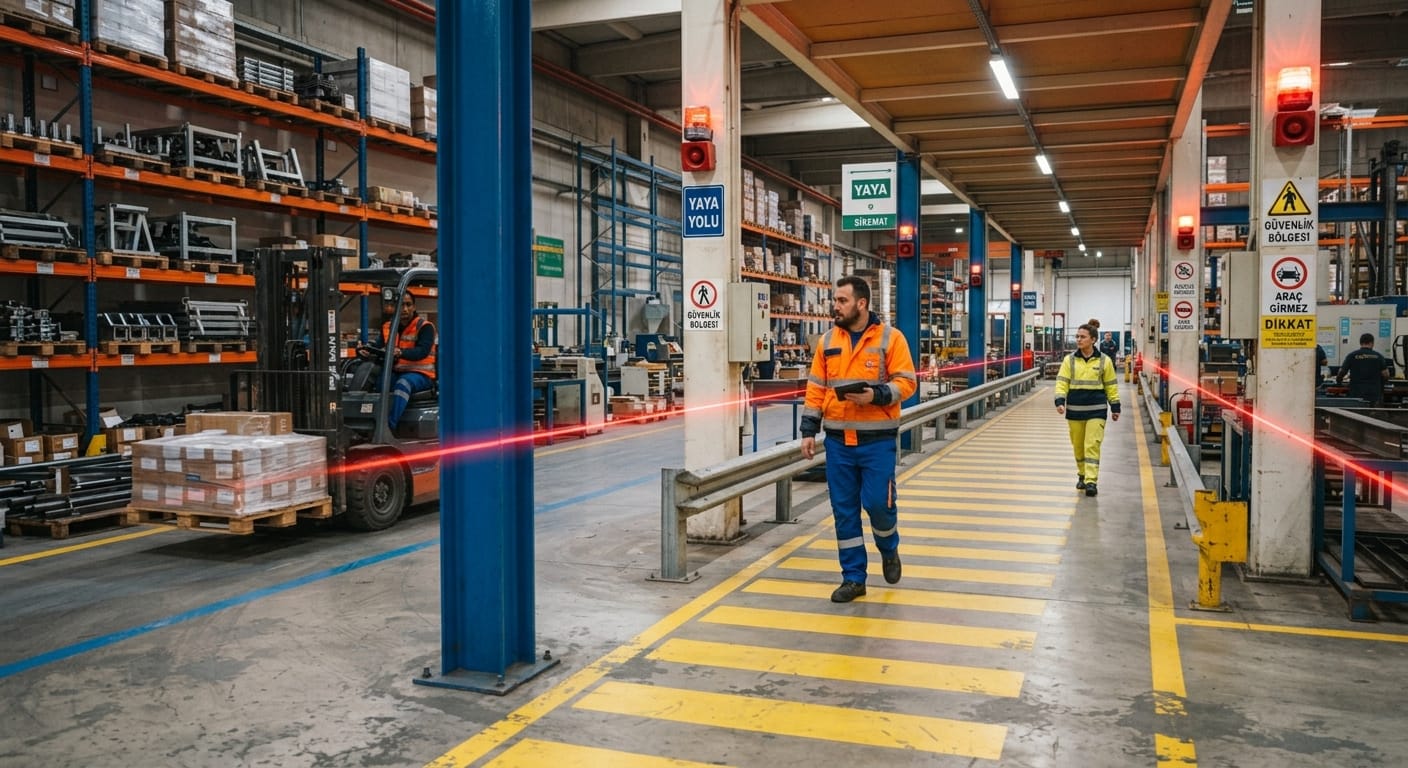 Smart Walkway Laser Warning Moment
